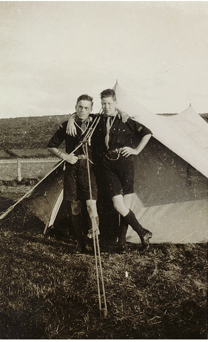 1931 Devon - G. Irving and R Shuttleworth at Camp in 1931 1931_Clovelly_G_Irving_R_Shuttleworth